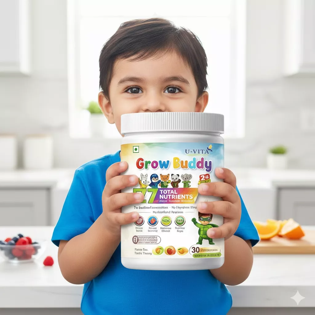 U-VITA Grow Buddy Multivitamin Gummies for Kids
